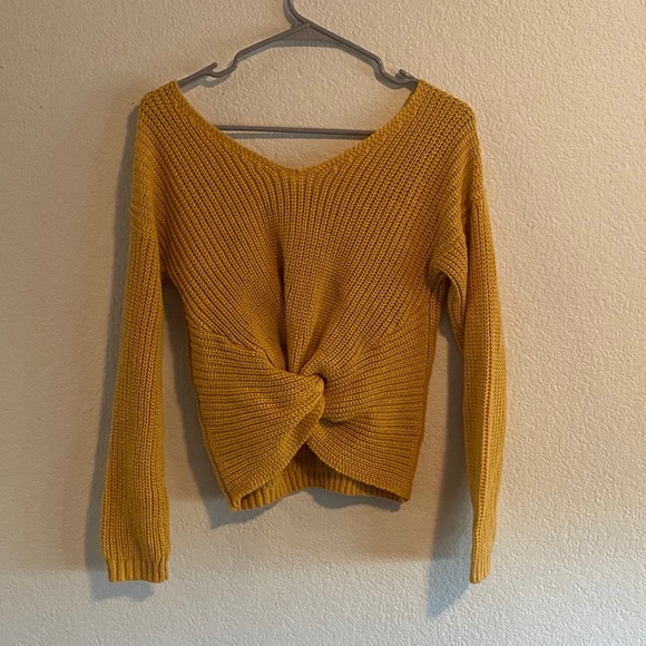 Tillys Yellow Knot Sweater - Picture 2 of 3